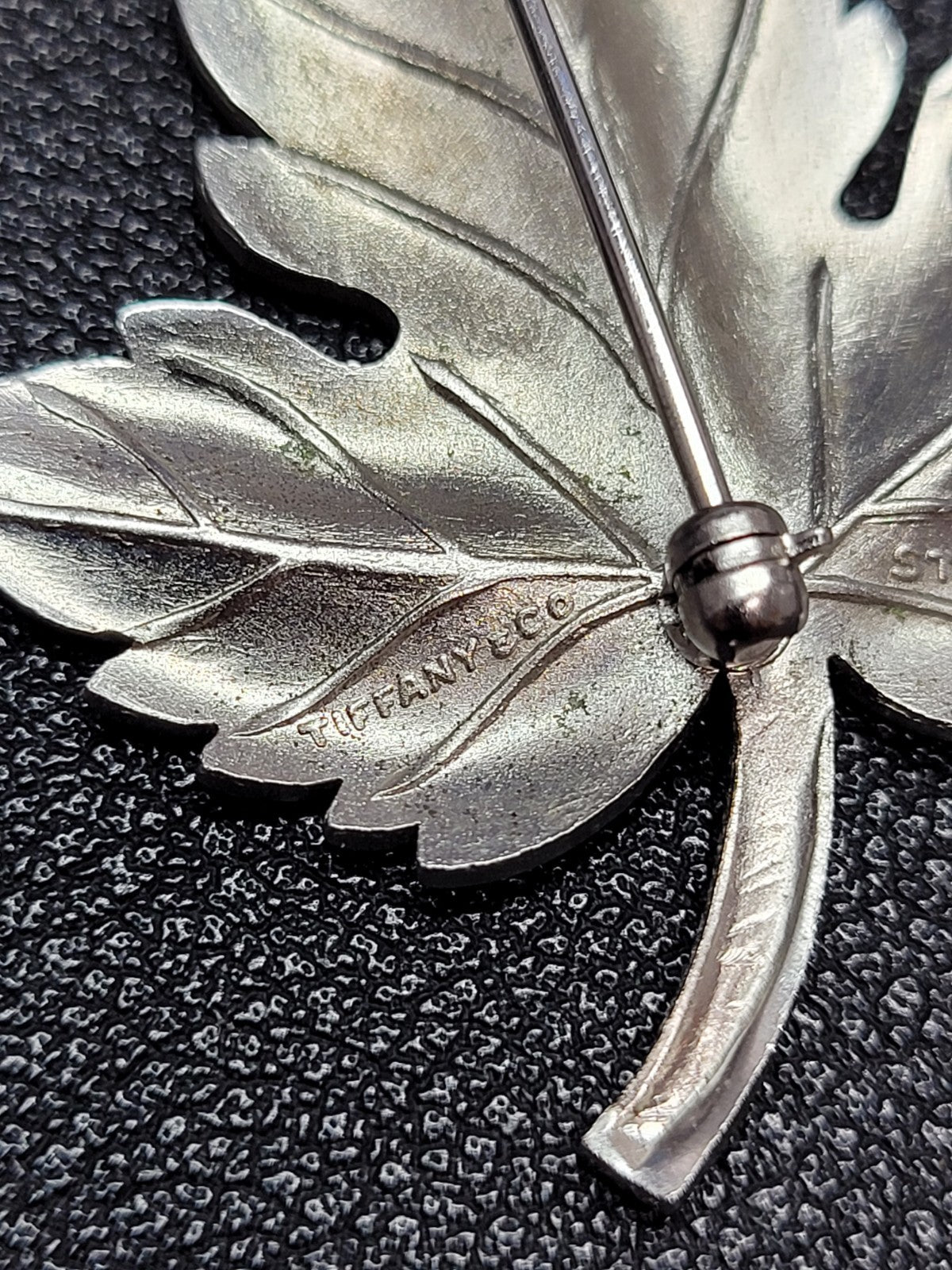 Tiffany & Co. Sterling Silver Maple Leaf Brooch Pin