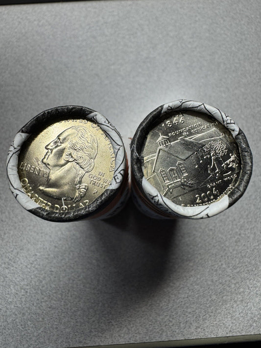 2004 P & D Iowa State US Mint Quarter Rolls Uncirculated