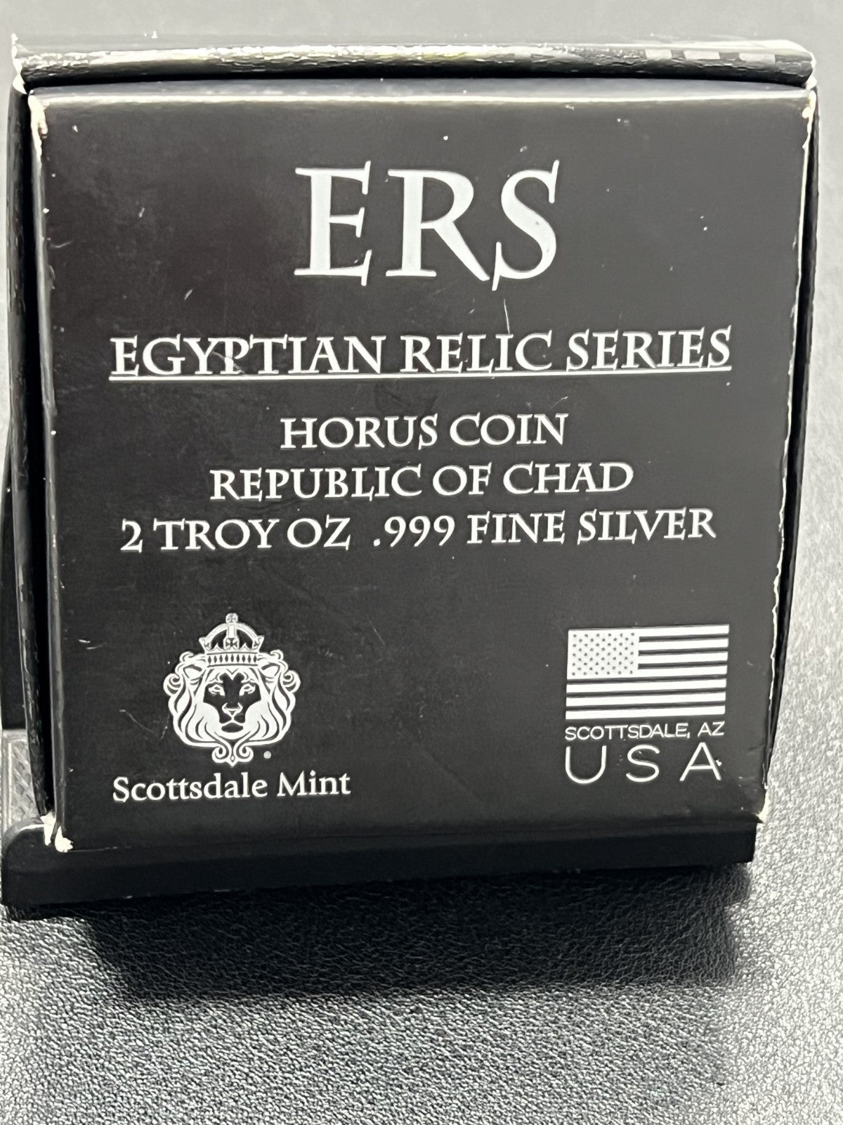 Scottsdale Mint Egyptian Relic Series HORUS Coin 2 oz .999 Silver w/ box & COA