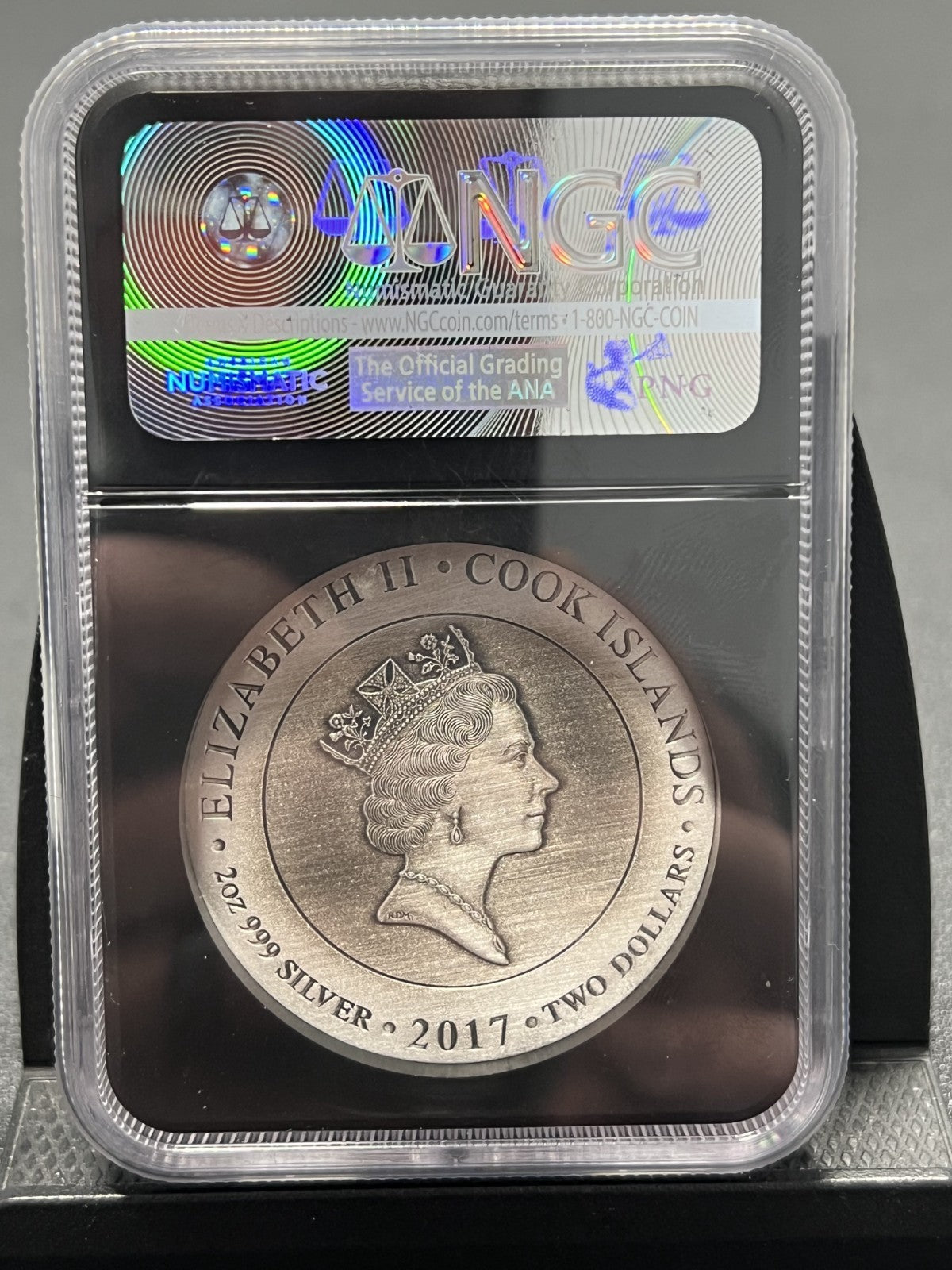 2017 $2 Ares Gods of Olympus 2 oz Silver NGC GEM ANTIQUED Gods and Goddesses
