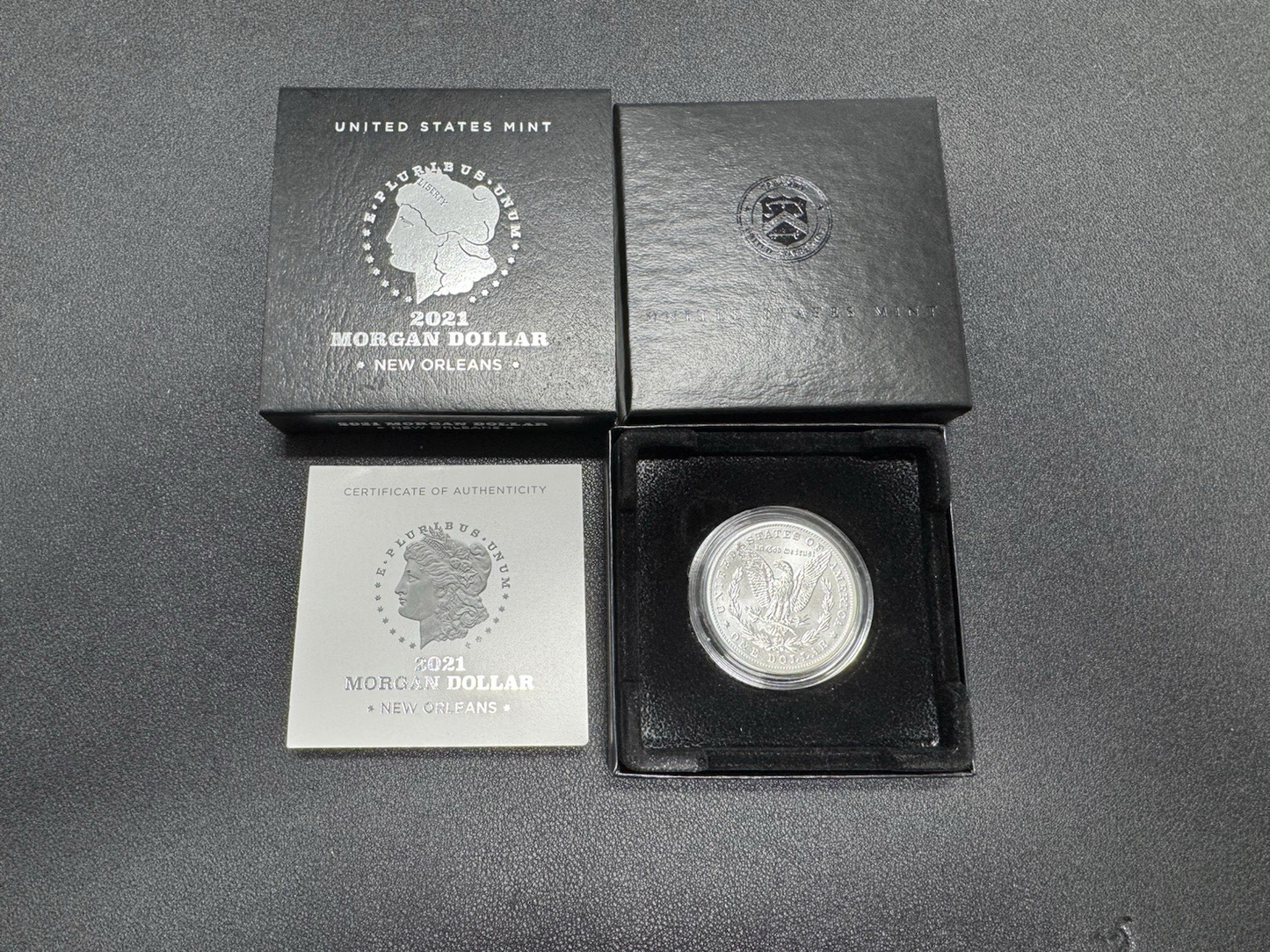 2021 Morgan Silver Dollar New Orleans with O Privy Mark 21XD OGP and COA