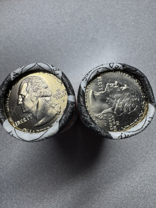 2003 P & D Albama State US Mint Quarter Rolls Uncirculated