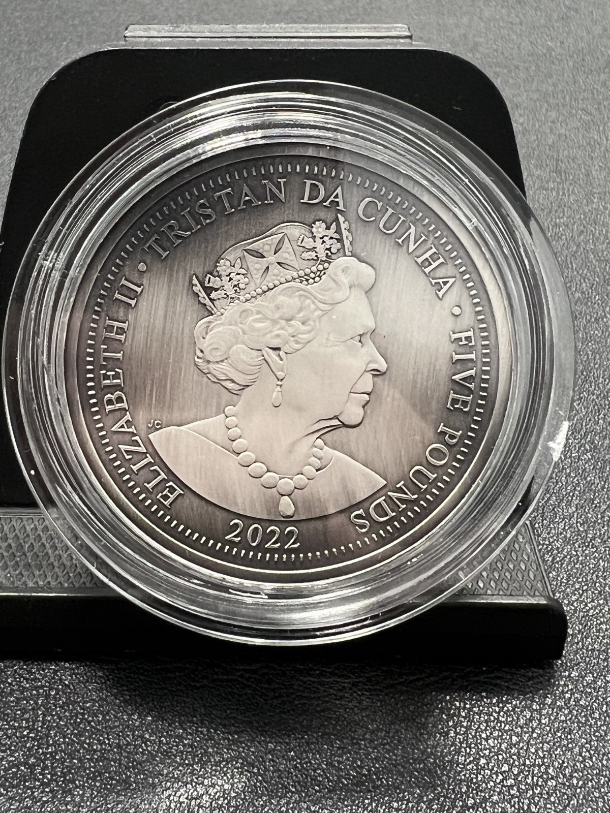 2022 Tristan da Cunha "Heraldic Beasts" 5 oz .999 Silver Coin