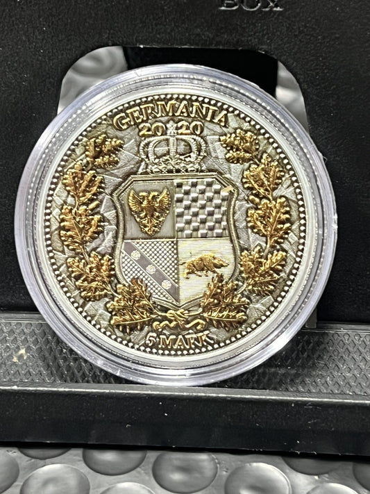 2020 Germania Mint Allegories Italia & Germania Funky Holo 1 oz Silver