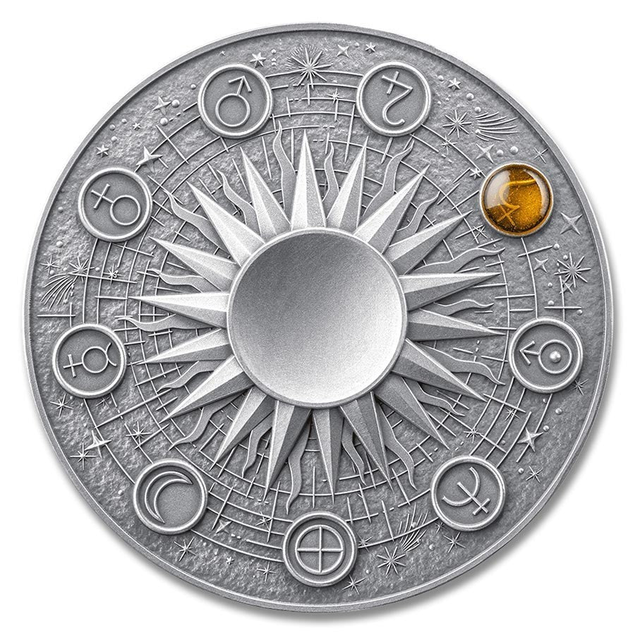 2025 Ghana Saturn Solar System 2 oz Antique finish Silver Coin
