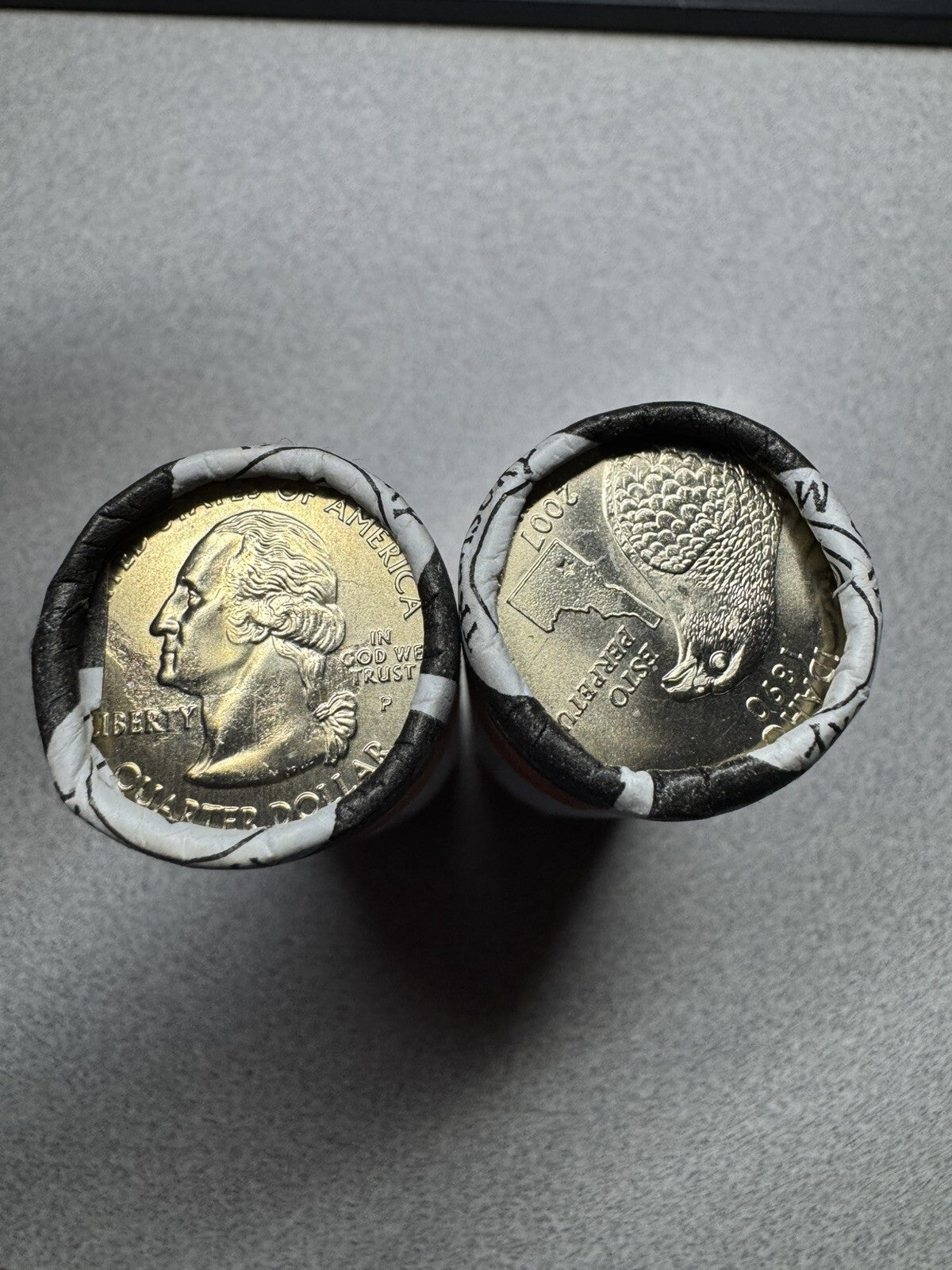 2007 P & D Idaho State US Mint Quarter Rolls Uncirculated