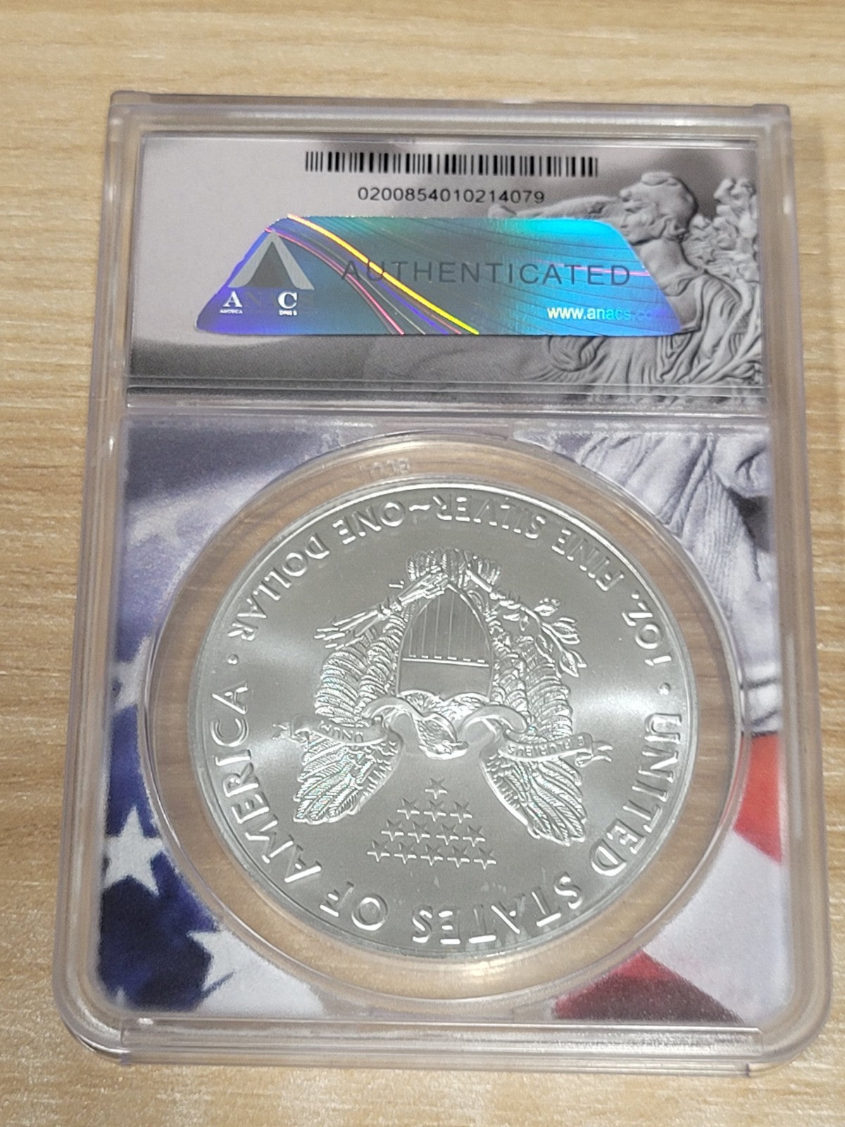 2021 W Type 1 American Silver Eagle ANACS MS70 KEY DATE Flag Label