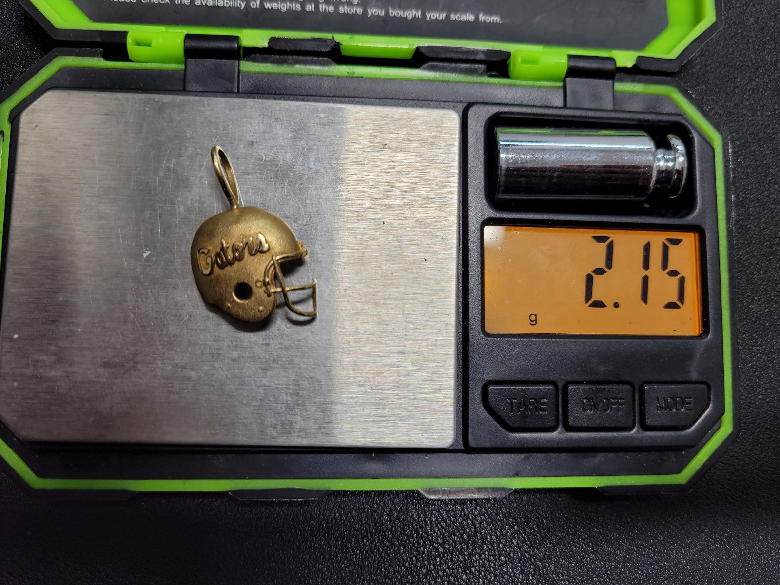 University of Florida Gators Helmet 14k Gold Pendant Mark Anthony UF Football