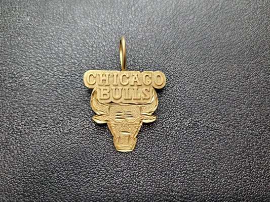 1987 Chicago Bulls 14k Gold Pendant Basketball NBA Jordan
