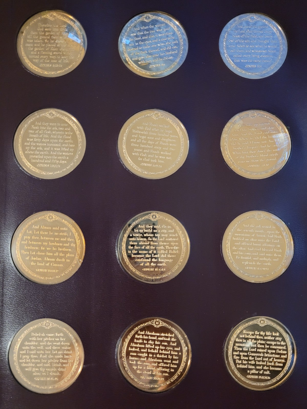 Thomason Medallic Bible Themed Complete Set Of 60 Bronze Medals Franklin Mint