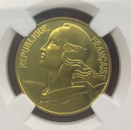 1976 France 20 Centimes French From FDC Set MS 68 PL only 1 coin graded higher