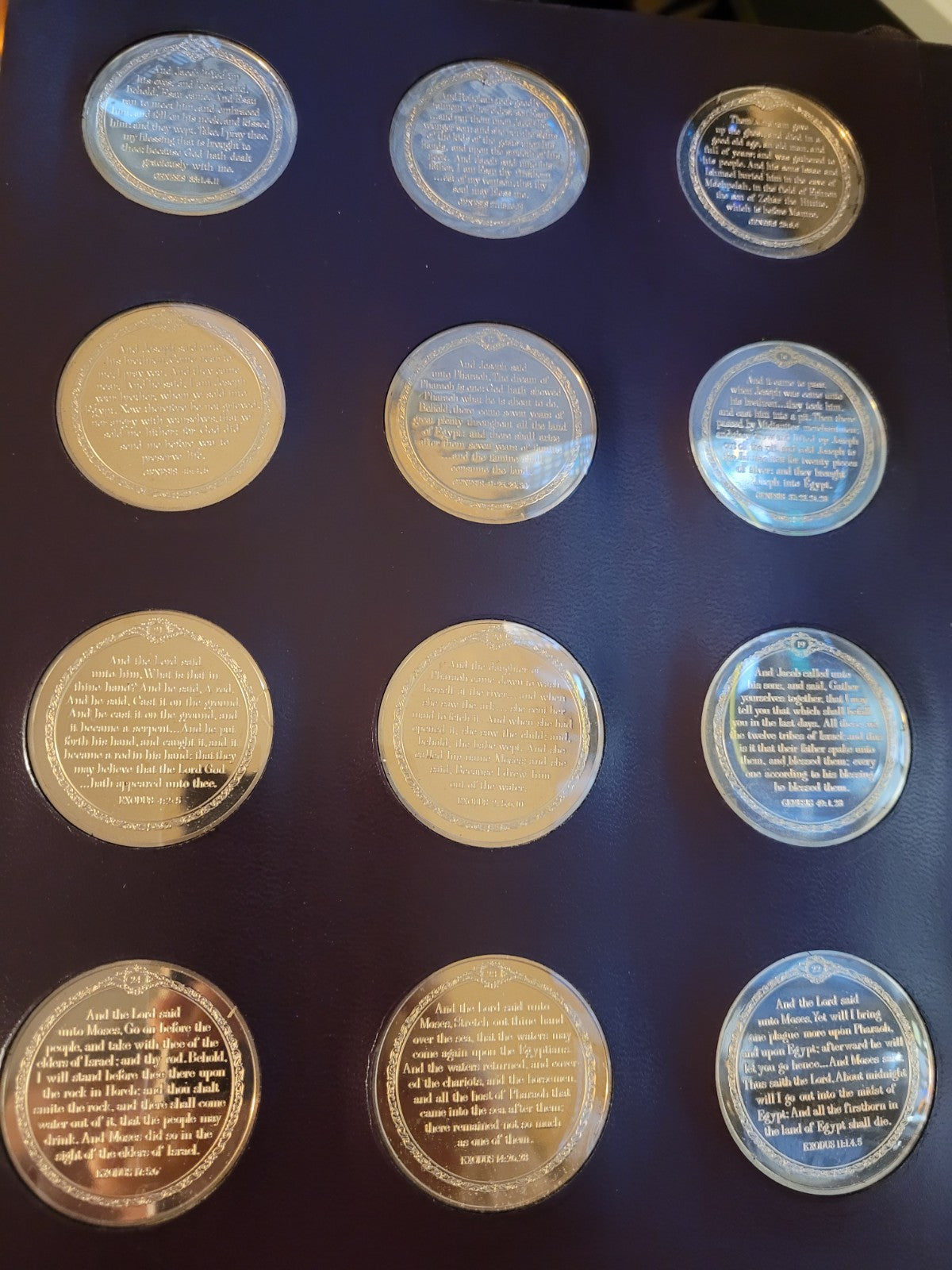 Thomason Medallic Bible Themed Complete Set Of 60 Bronze Medals Franklin Mint