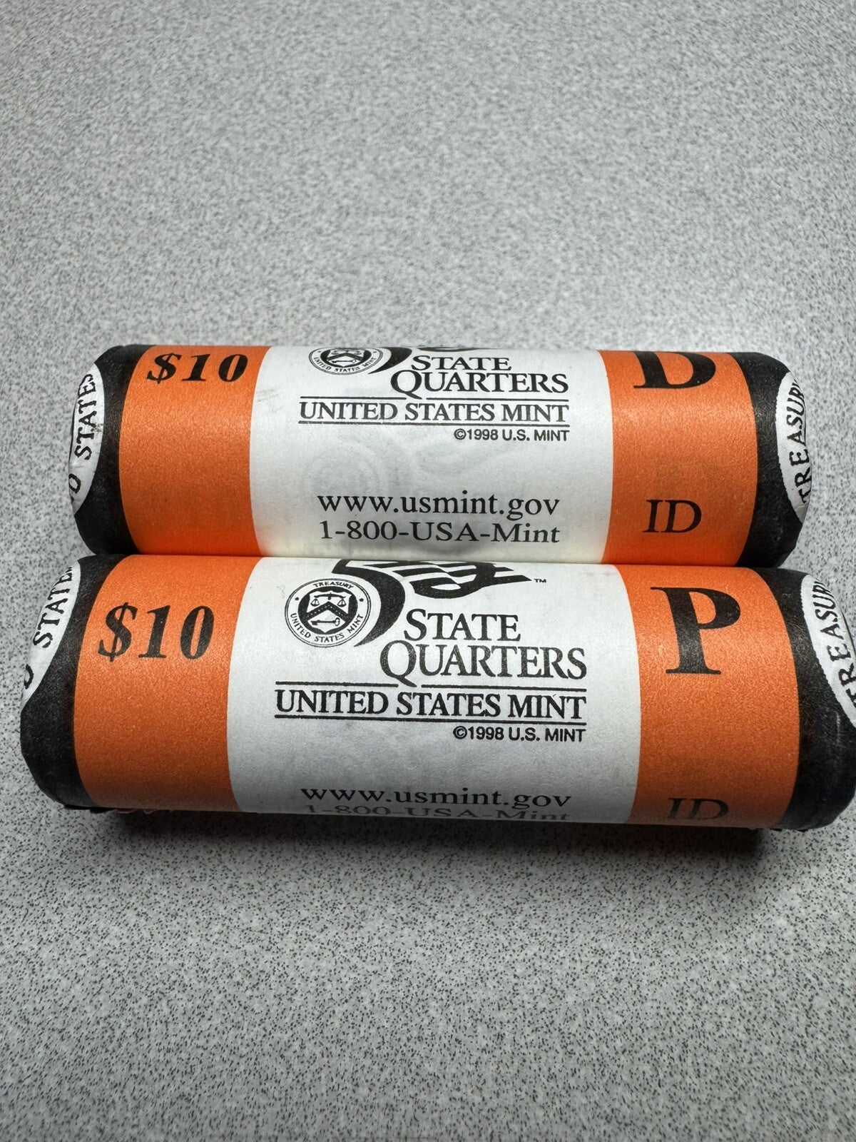 2007 P & D Idaho State US Mint Quarter Rolls Uncirculated