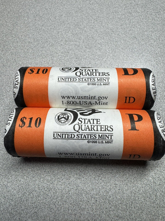 2007 P & D Idaho State US Mint Quarter Rolls Uncirculated
