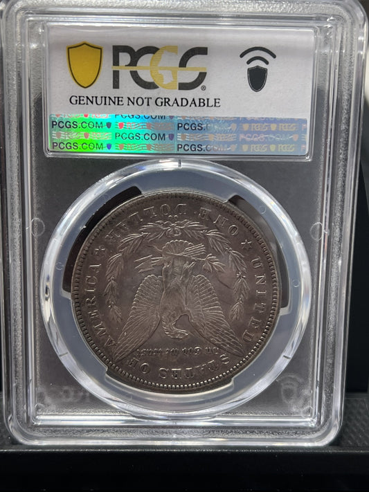 1878 CC Morgan Silver Dollar PCGS Genuine Harshly Cleaned-AU Detail