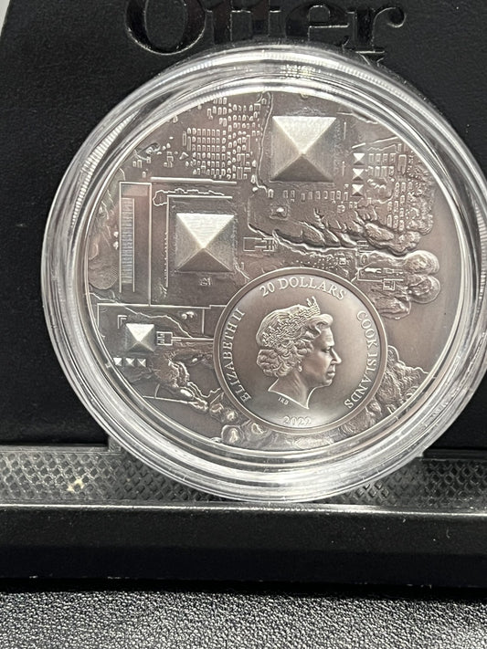 LEGACY OF THE PHARAOHS 3 Oz Silver Coin $20 Cook Islands 2022 With Box and COA