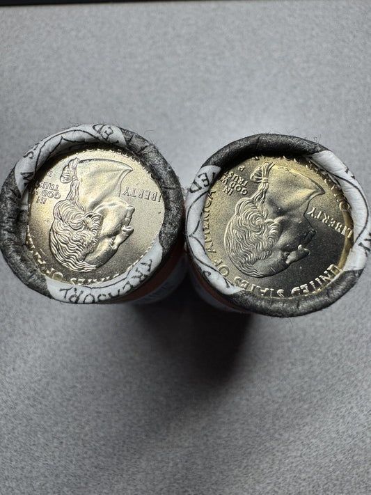 2002 P & D Tennessee State US Mint Quarter Rolls Uncirculated
