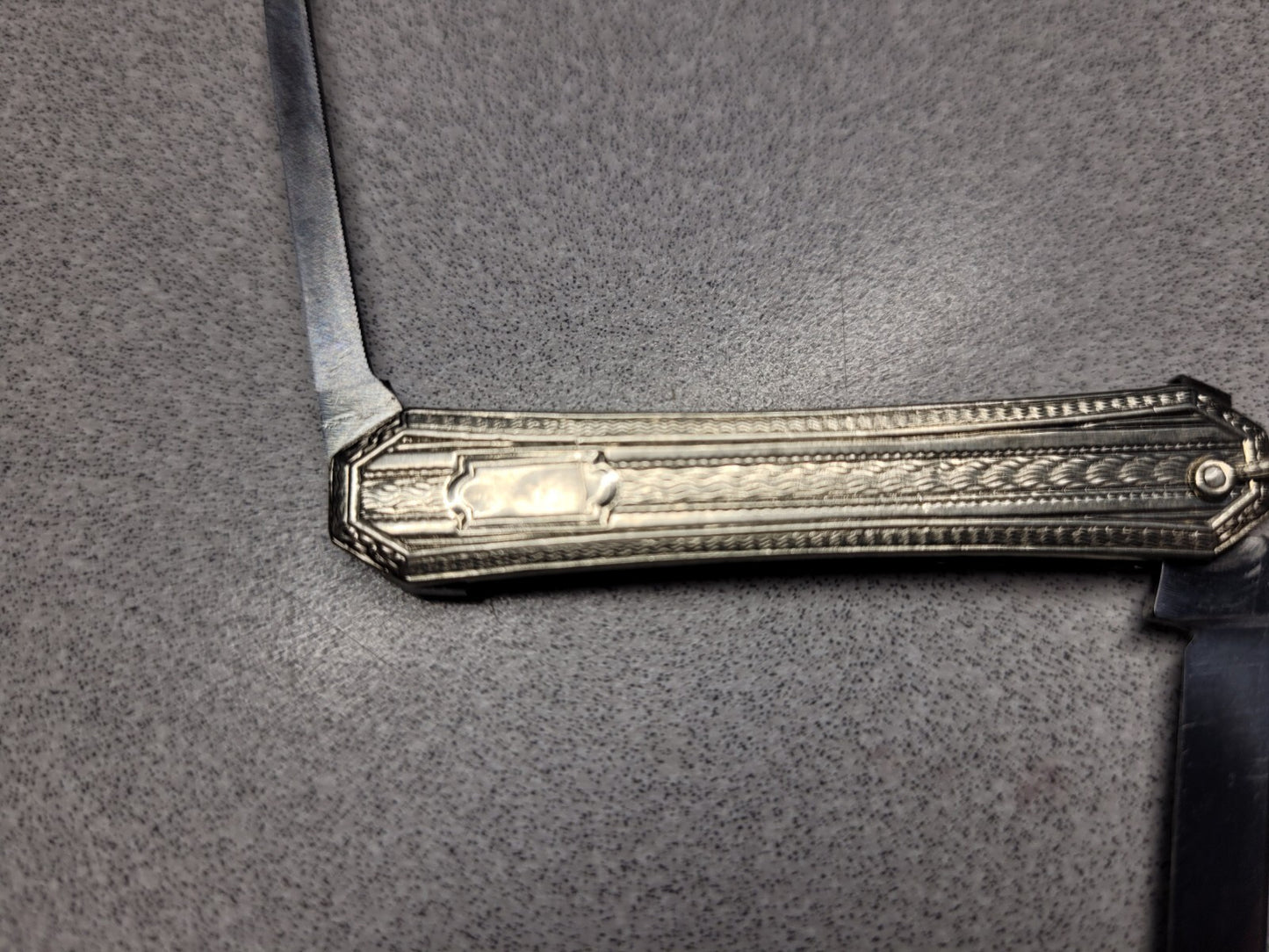 Vintage ESEMCO 14K White Gold 2 Blade Pocket Knife 17.09 grams Stainless Steel