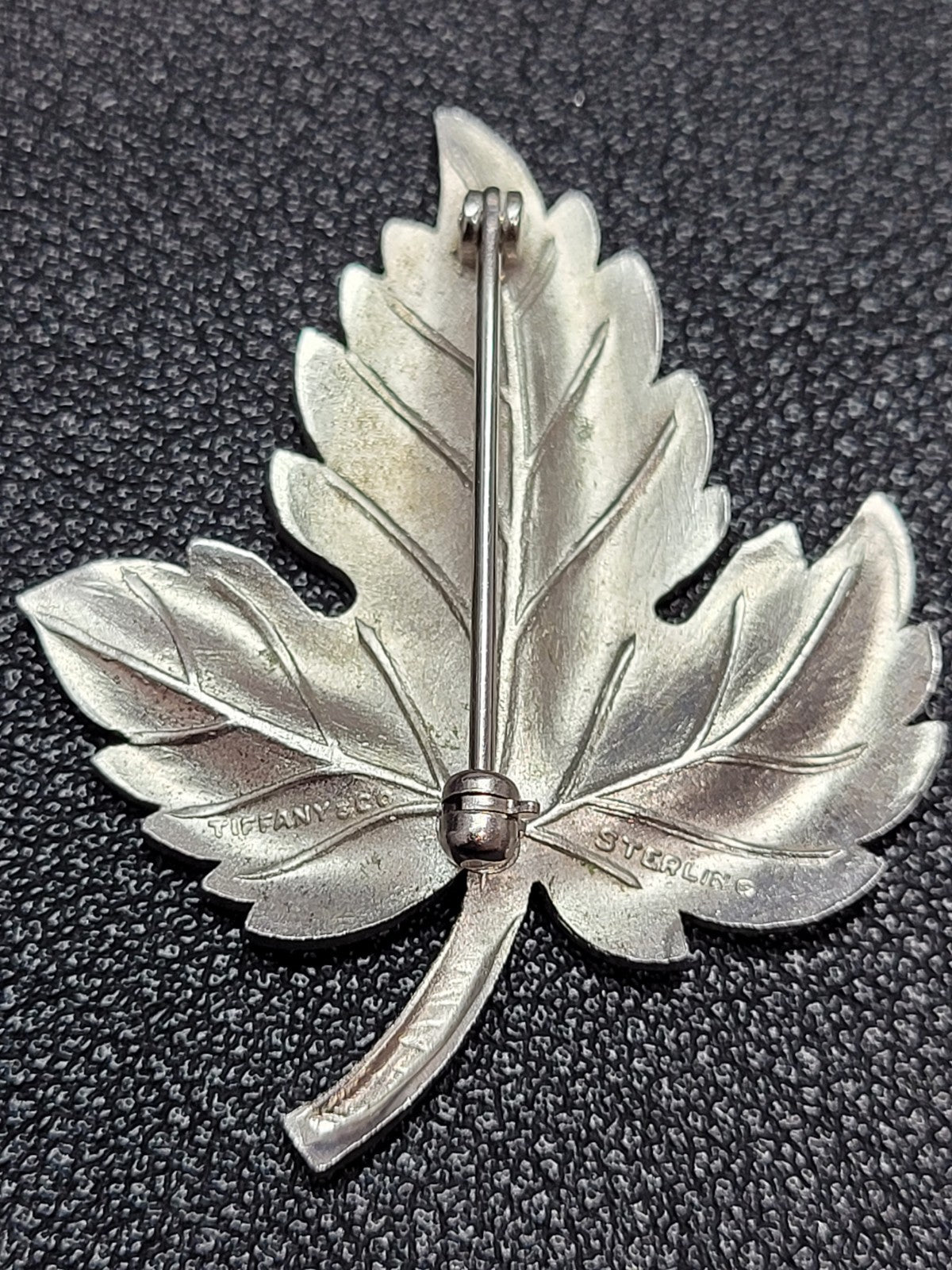 Tiffany & Co. Sterling Silver Maple Leaf Brooch Pin