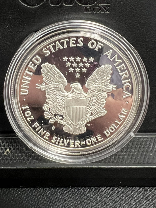 1986-S Silver Eagle in Box w/COA
