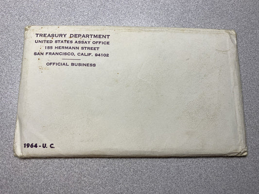 1964 P & D US Mint Set BU Uncirculated 10 Coins some 90% Silver NOT PROOF -  UNC