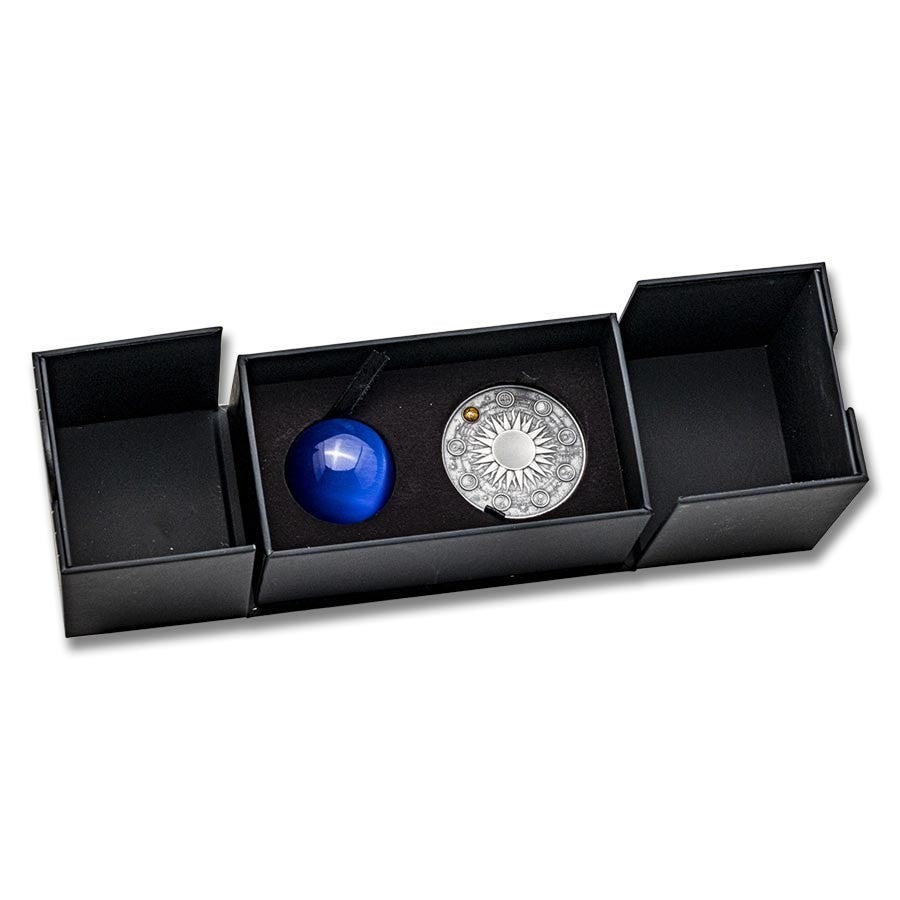 2025 Ghana Neptune Solar System 2 oz Antique finish Silver Coin