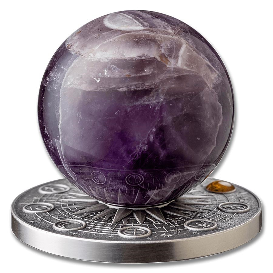 2025 Ghana Saturn Solar System 2 oz Antique finish Silver Coin