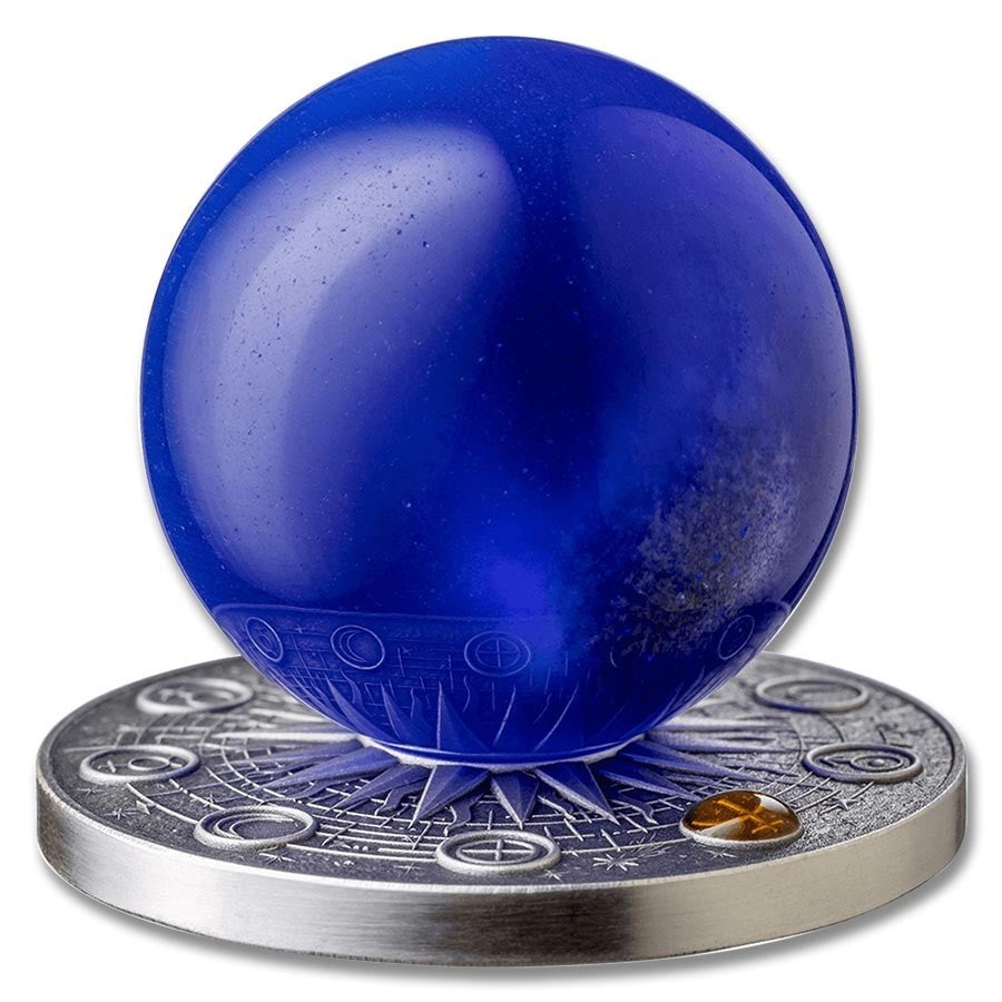 2025 Ghana Neptune Solar System 2 oz Antique finish Silver Coin