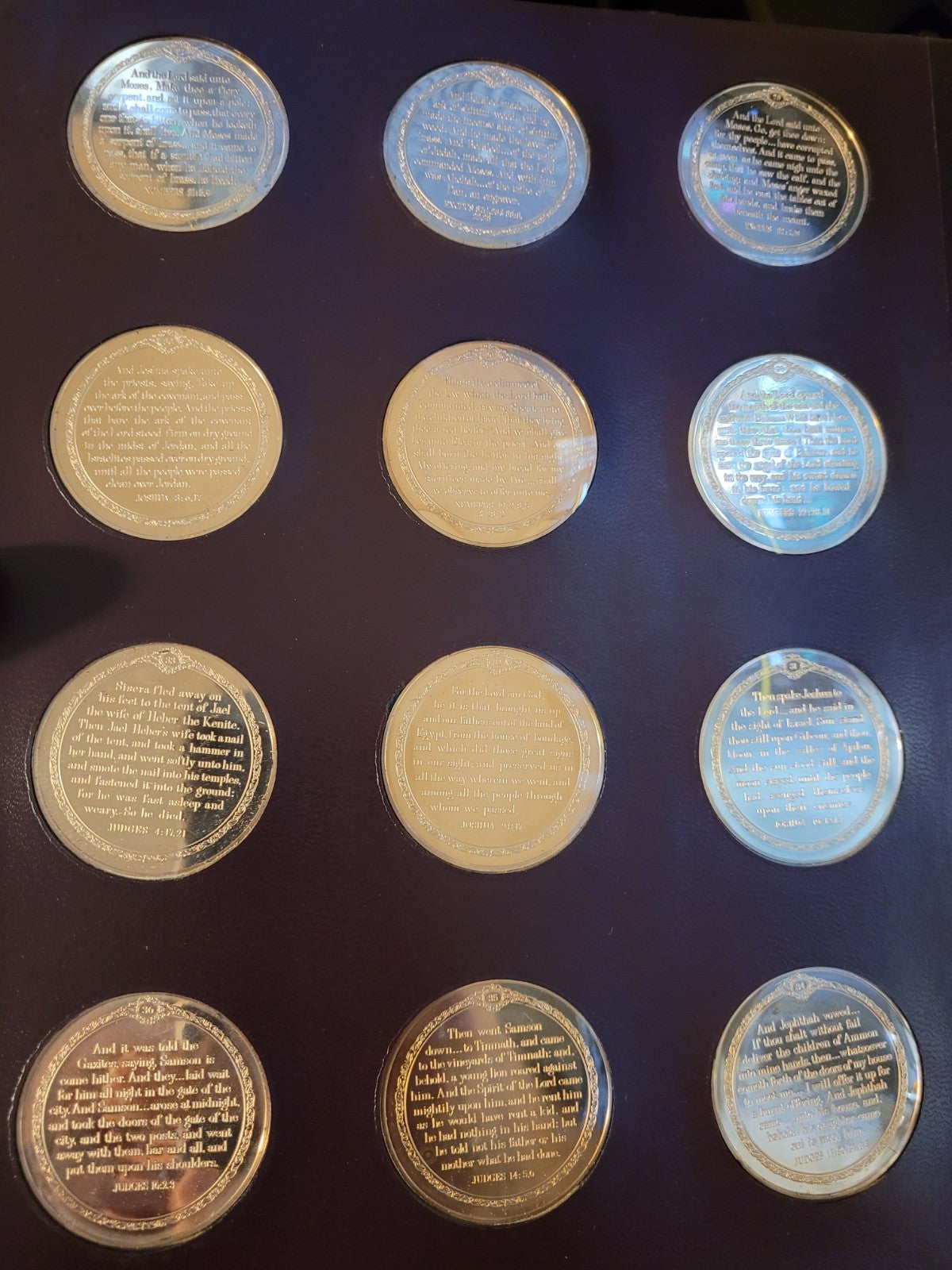 Thomason Medallic Bible Themed Complete Set Of 60 Bronze Medals Franklin Mint