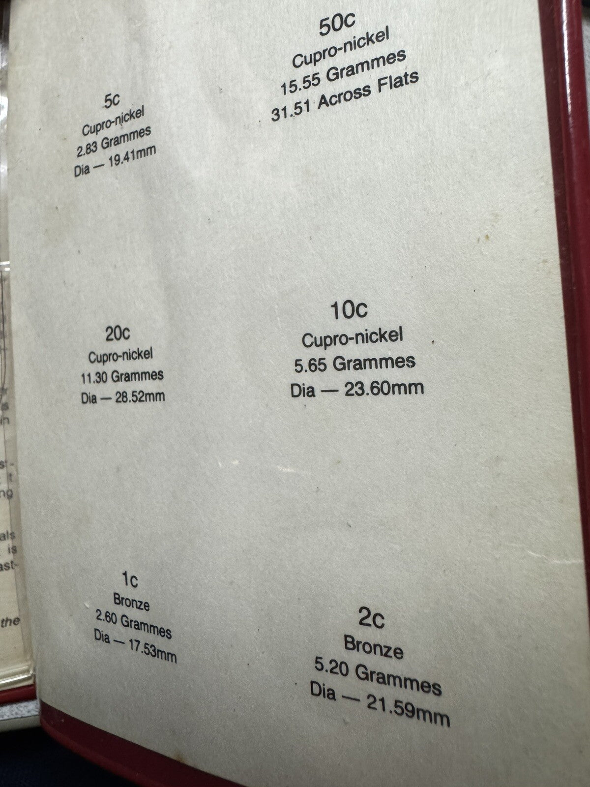 Australia 1981 Royal Australian Mint 6-Coin Uncirculated Set Red Wallet