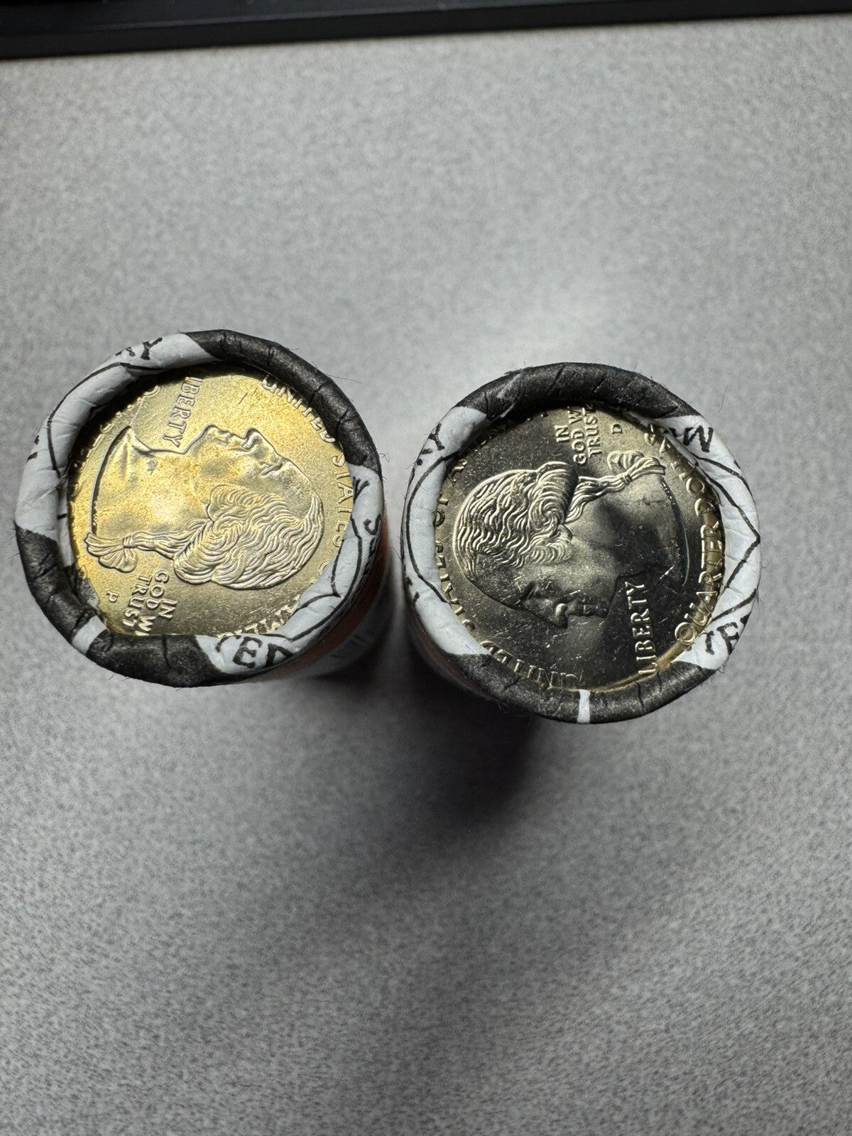 2001 P & D Kentucky State US Mint Quarter Rolls Uncirculated