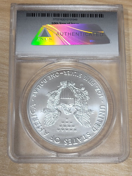 2017 W Silver Eagle ANACS SP70 First Day Burnished S$1 Coin Low Population #1717