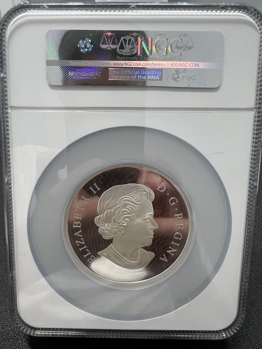 2016 THE BEAR SILVER COIN 5oz HAIDA MYTHICAL REALMS CANADA PF70UC ER COLORIZED