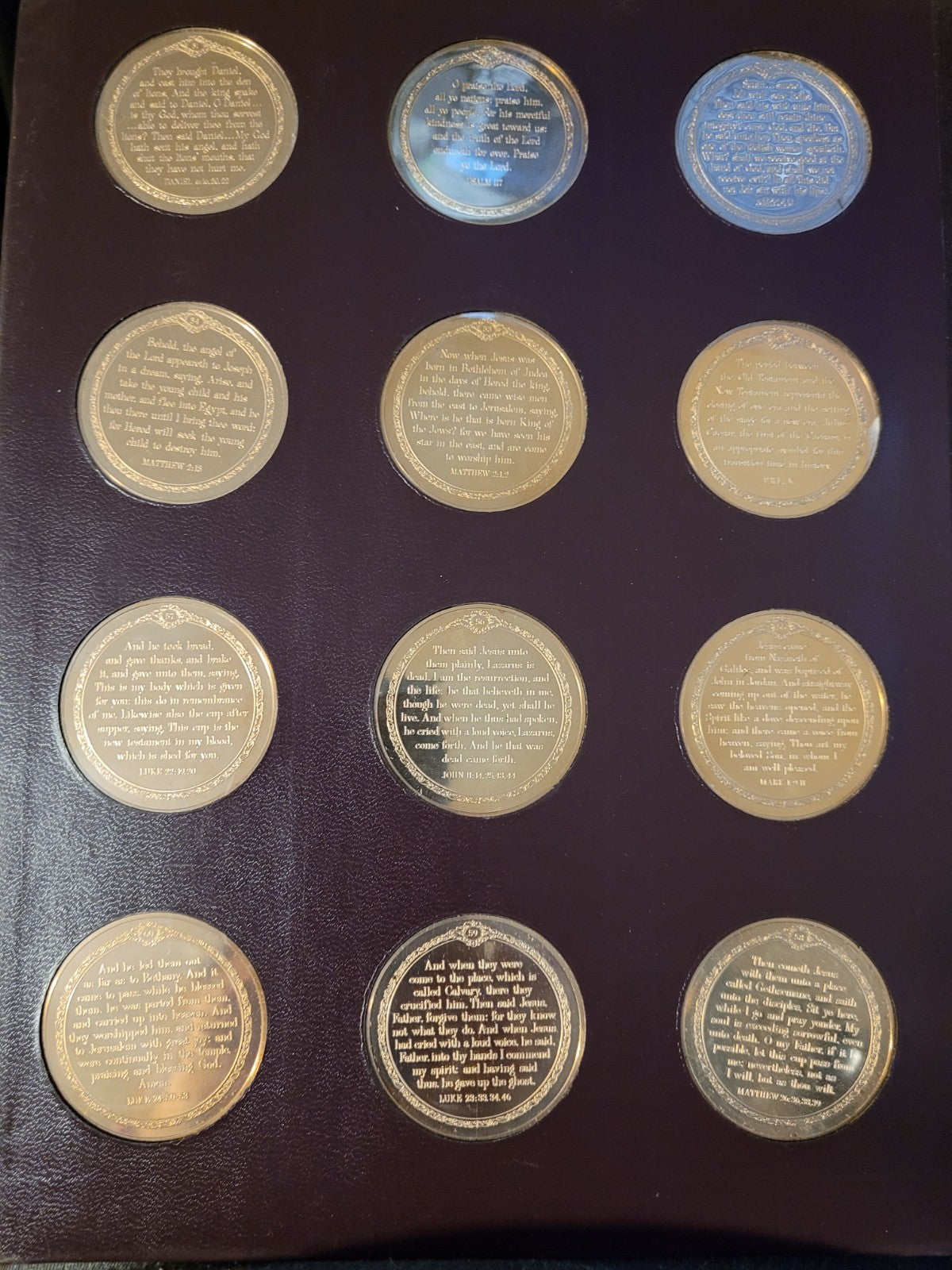 Thomason Medallic Bible Themed Complete Set Of 60 Bronze Medals Franklin Mint