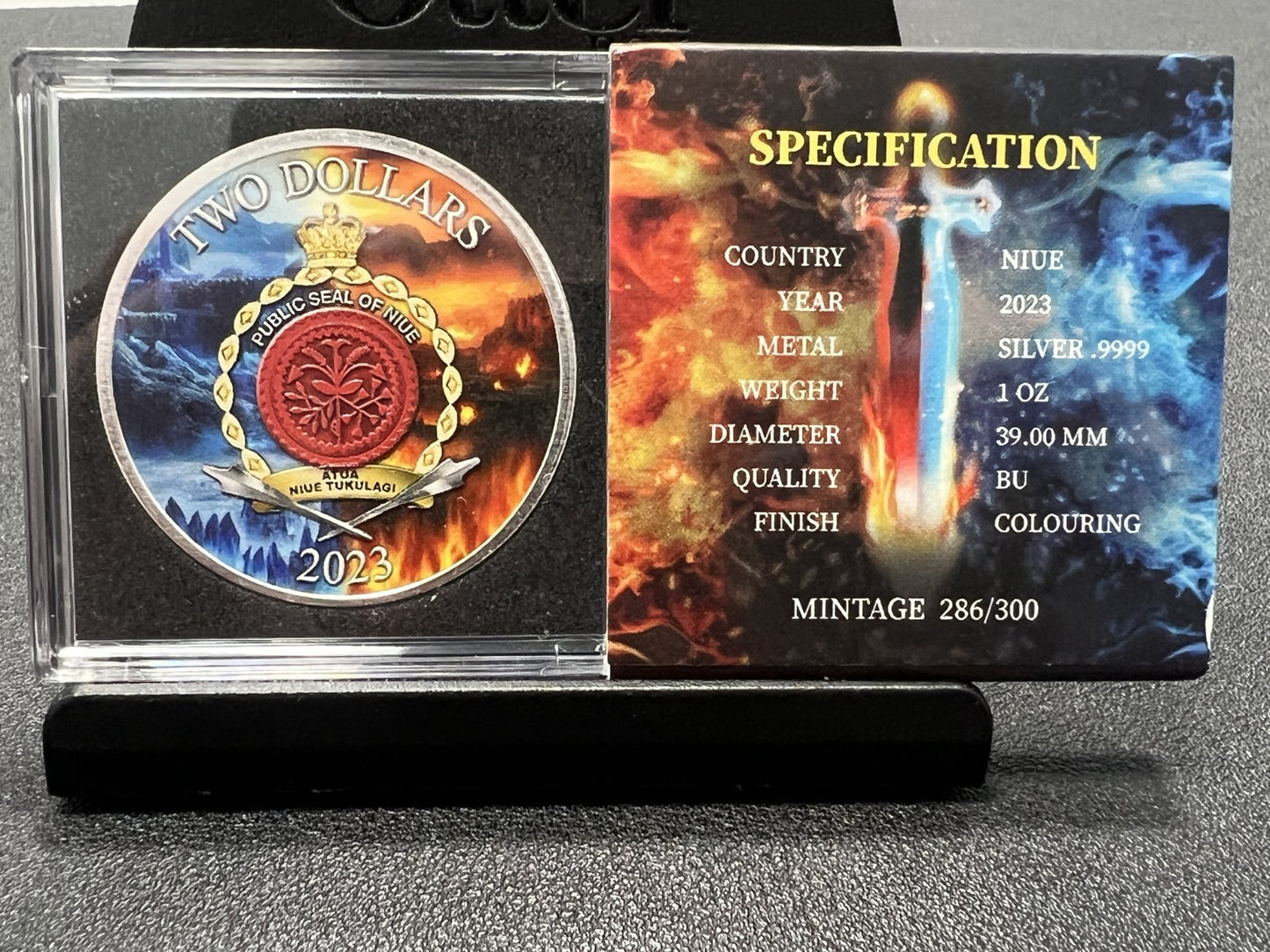 2023 NIUE 1 oz .999 Silver - Sword of Ice and Fire