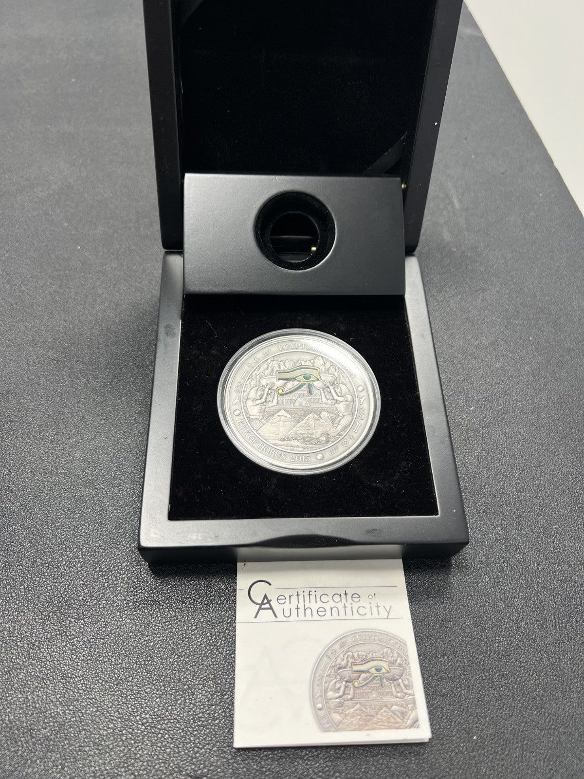 Palau 2015 20$ - Egyptian Symbol - Eye of Horus 3 oz Silver Coin w/ box and COA