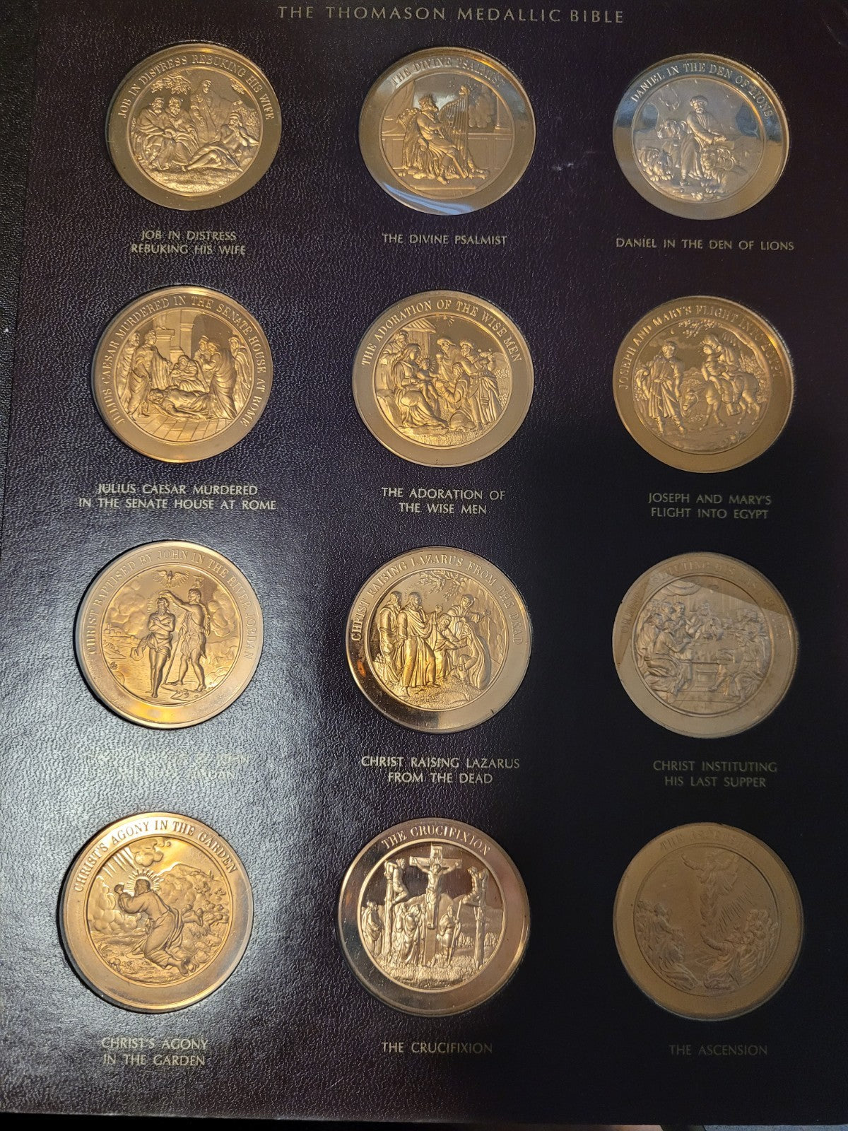Thomason Medallic Bible Themed Complete Set Of 60 Bronze Medals Franklin Mint