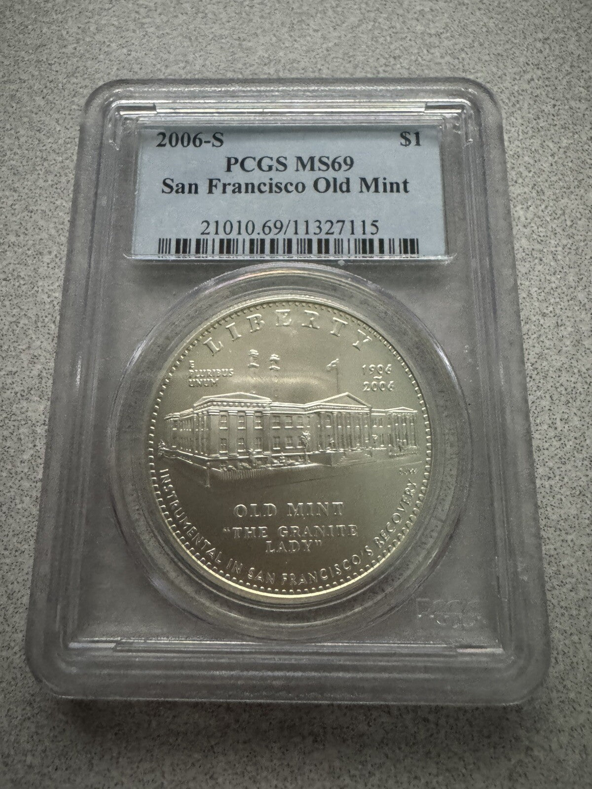 2006 S SAN FRANCISCO OLD MINT COMMEMORATIVE SILVER DOLLAR $1 PCGS MS69