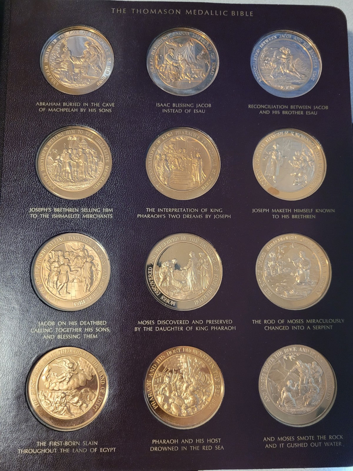 Thomason Medallic Bible Themed Complete Set Of 60 Bronze Medals Franklin Mint