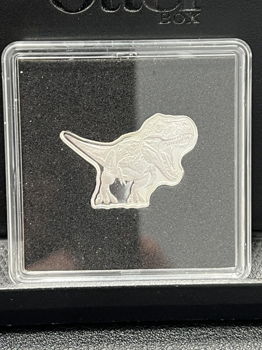 Pan Silver Company 5 Gram .999 Fine Silver Bar – T. Rex Dinosaur #2797/3000