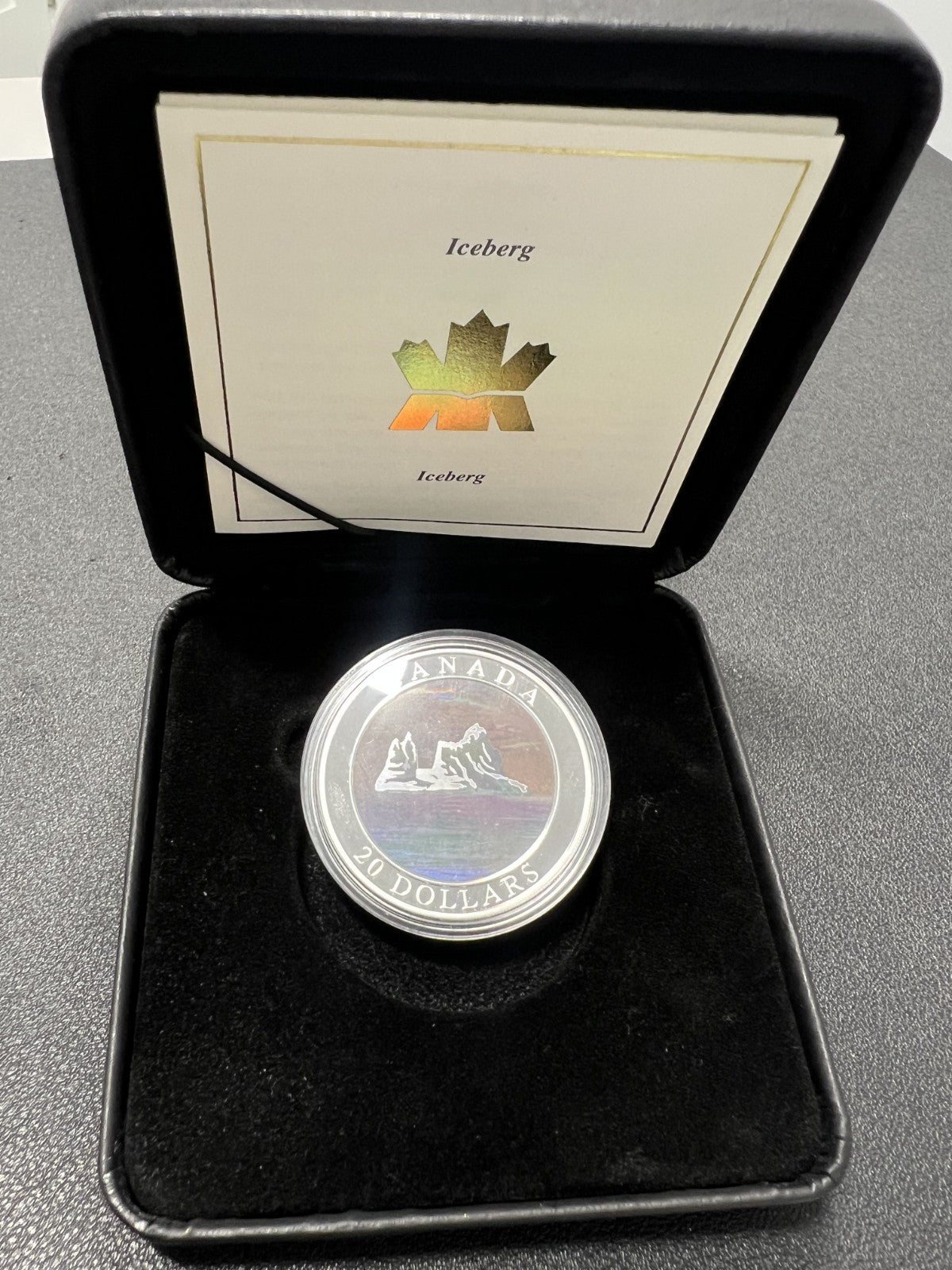 2004 $20 Canada 1 oz. SILVER "Iceberg" Natural Wonders Hologram Coin
