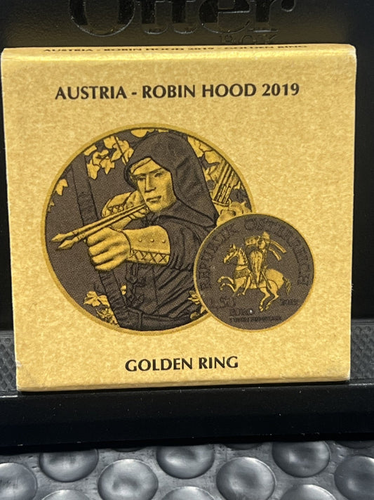 2019 Austria 1 oz Silver  - Robin Hood  Golden Ring
