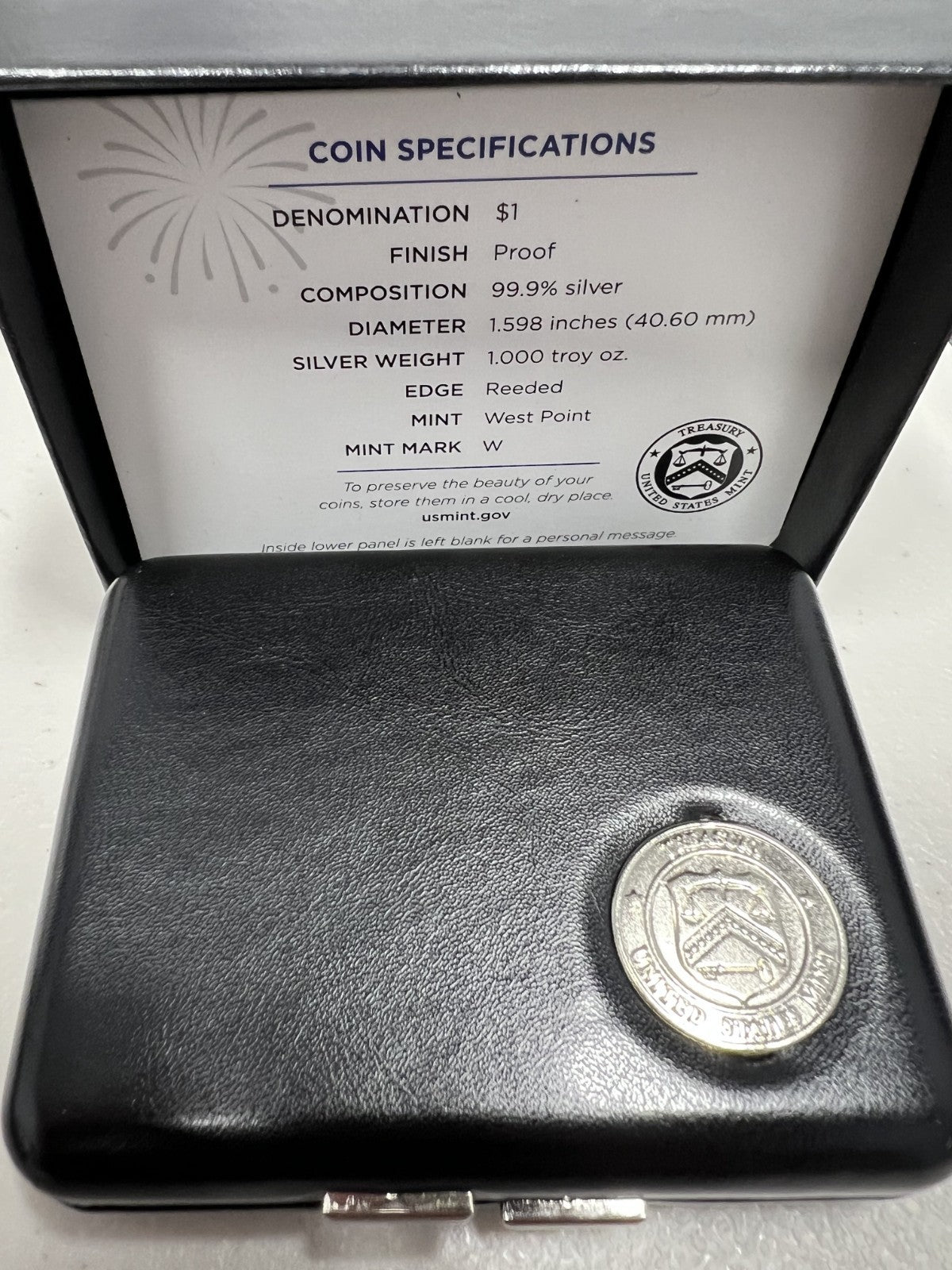 2025 W 1 oz Proof American Silver Eagle Congratulations Set