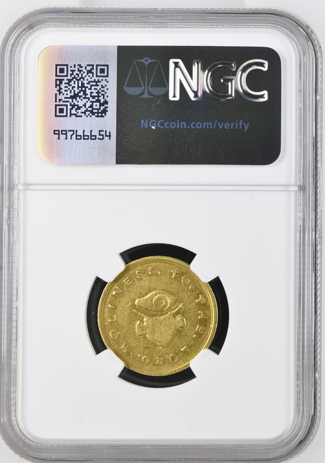 1849 $5 DOLLAR GOLD MORMON TERRITORIAL NGC AU55 VERY RARE UTAH SALT LAKE CITY