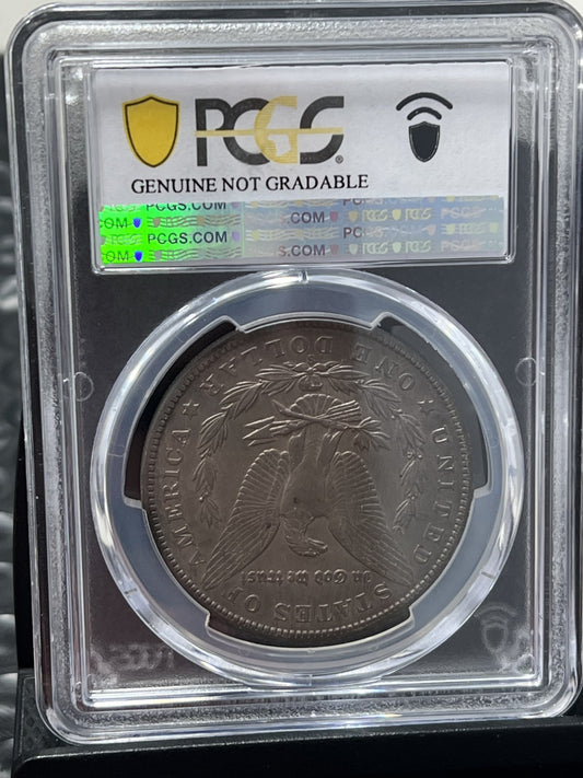 1902-S MORGAN SILVER DOLLAR PCGS Genuine Cleaned-AU Detail