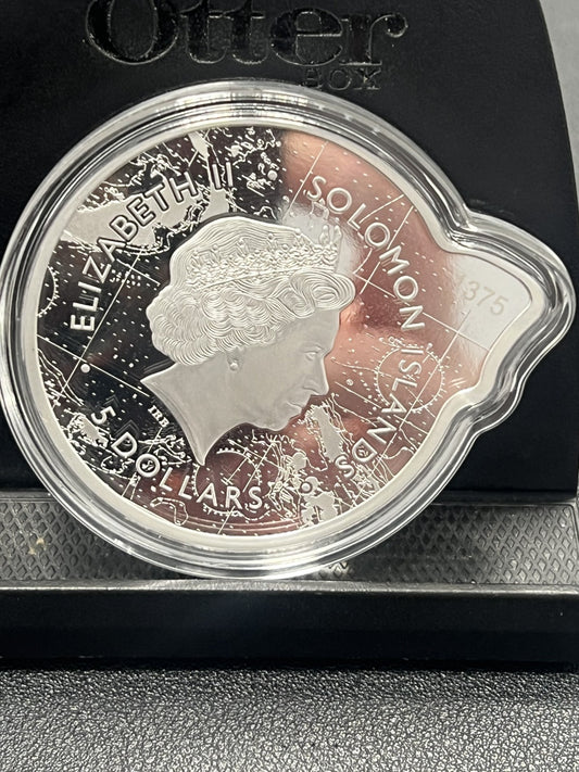 2021 Solomon Islands Ocean Predators - Polar Bear 2 oz .999 Silver Coin with COA
