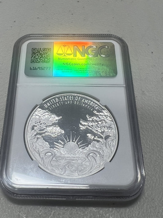 2024-P Proof Liberty & Britannia Silver Medal 1 oz NGC PF70UC First day of issue