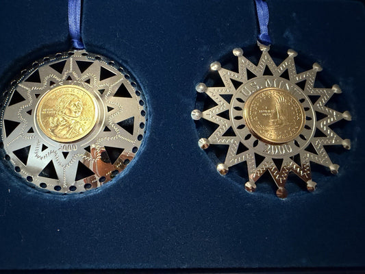 US Mint & White House Collection Holiday Ornament lot Jewelry Christmas