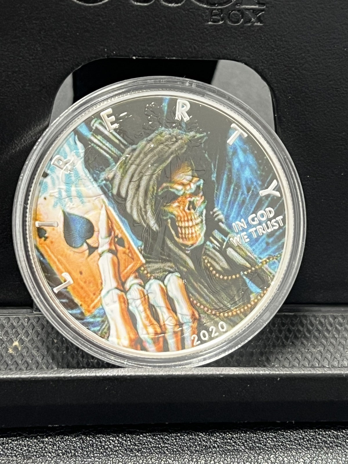 2020 $1 Colorized Reaper ASE 1 oz silver coin