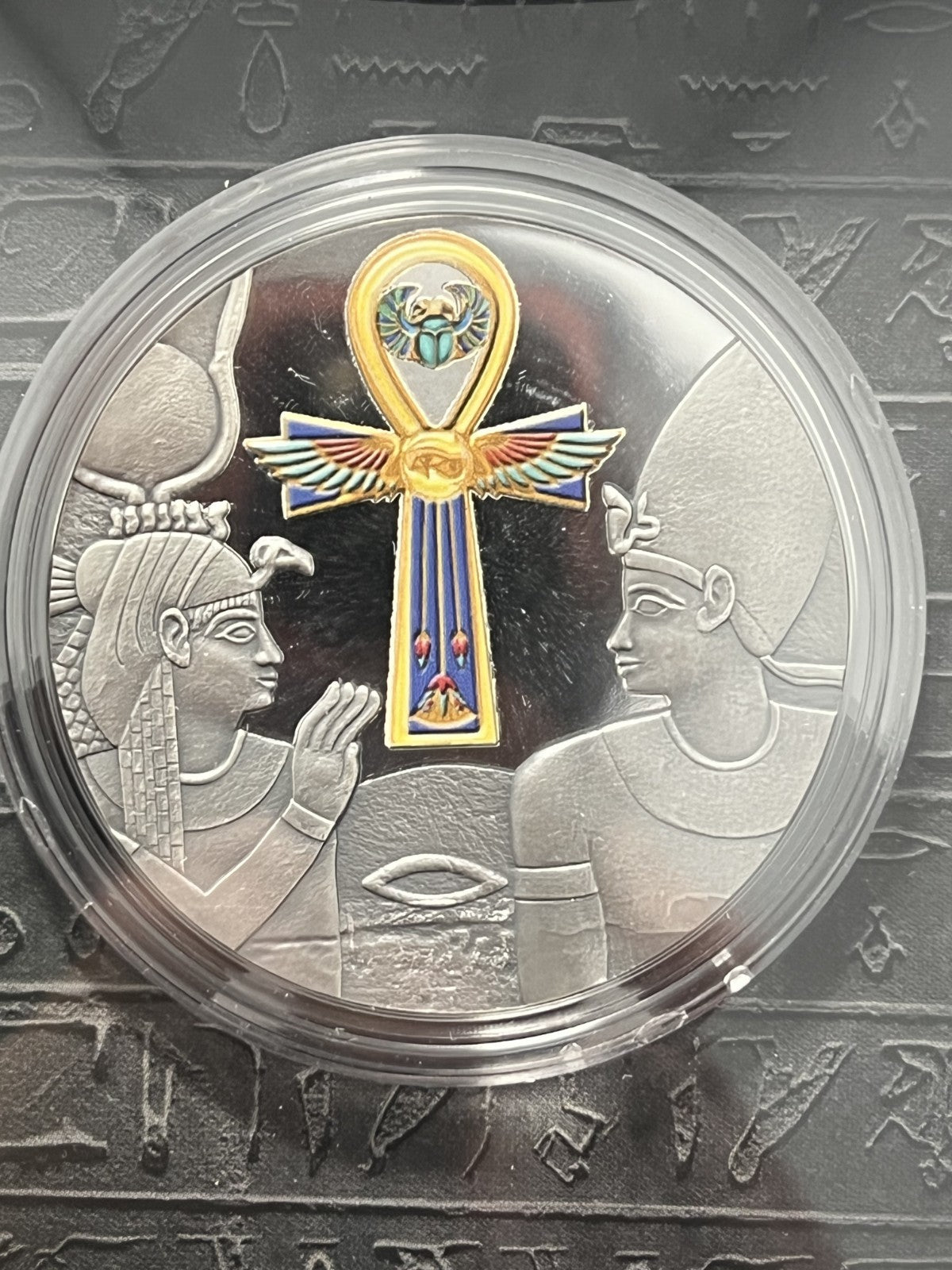 2020 Egyptian Ankh 1 oz 999 Silver Proof Republic of Cameroon w/ box and COA